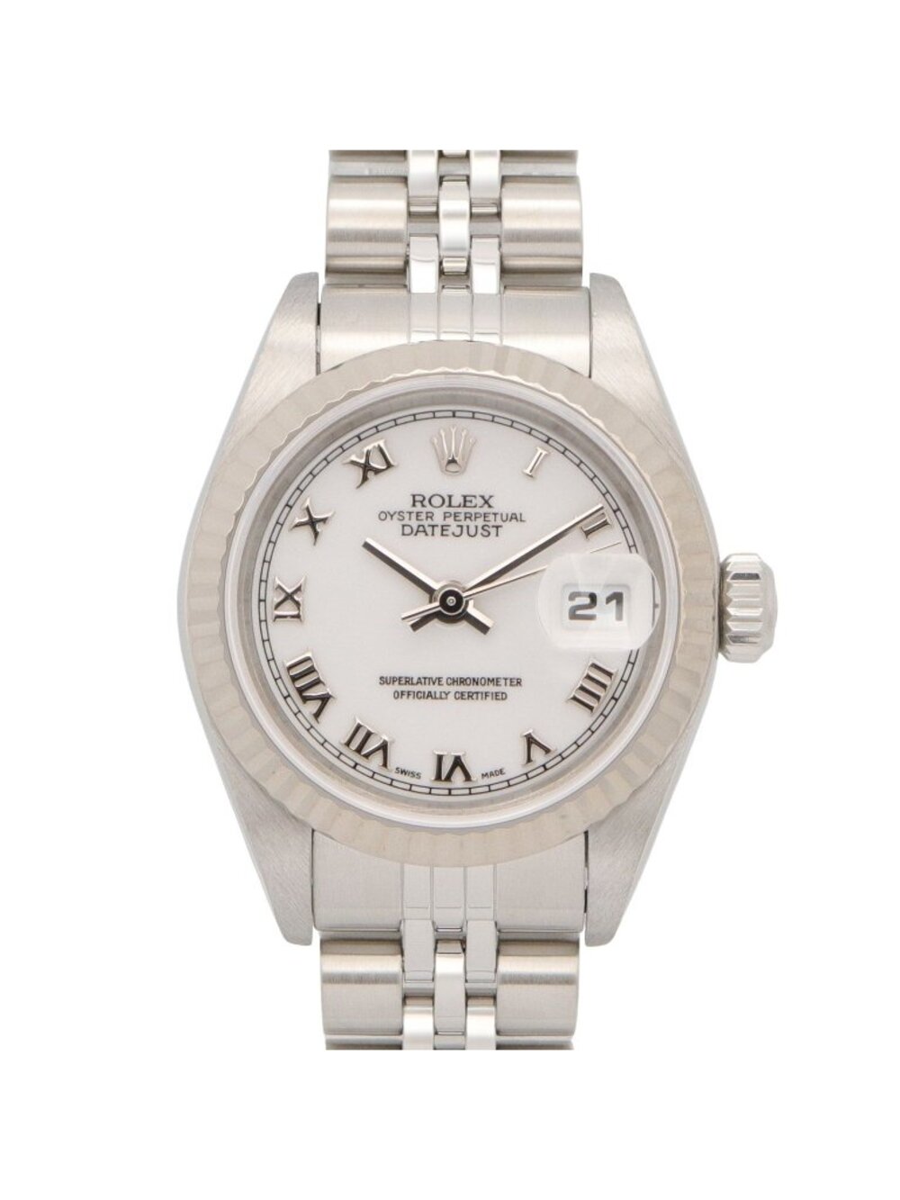Rolex Watch Datejust 18k White Gold Stainless Steel
